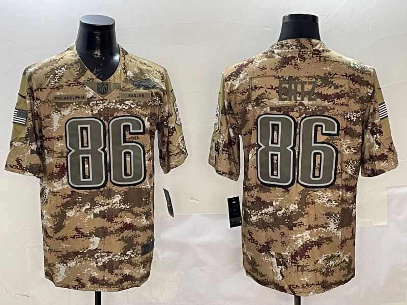 Men Philadelphia Eagles #86 Ertz Camo 2025 Nike Salute to Service Limited NFL Jersey style 212